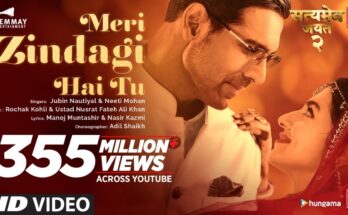 Meri Zindagi Hai Tu Is A Song By Jubin Nautiyal, Neeti Mohan. Lyrics Are Penned By Manoj Muntashir, Nasir Kazmi While Music Is Produced By Rochak Kohli, Ustad Nusrat Fateh Ali Khan. Official Music Video Is Released On Official Channel.