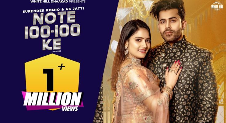 Note 100 100 Ke Is A Song By Surender Romio and AK Jatti. Lyrics Are Penned By Raju Kandela While Music Is Produced By GR Music. Official Music Video Is Released On Official Channel.